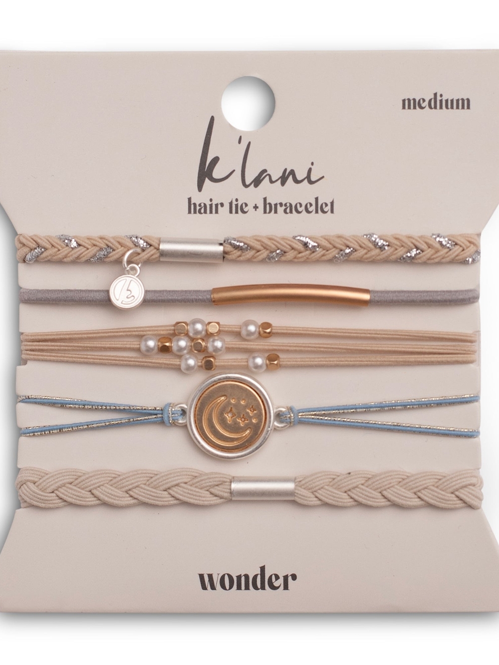 New K'lani 5pk Hair Tie/Bracelet Set "Wonder"